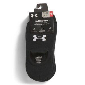 UNDER ARMOUR Black 6pk Essential Ultra Low Tab Socks